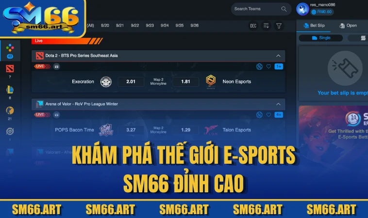 Khám phá thế giới E-sports SM66 đỉnh cao